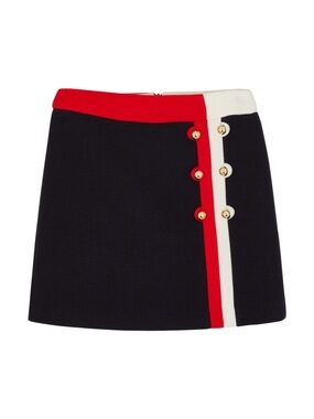 Authentic Gucci Navy Wool Skirt Sz 10 Girls / Women's 25 Made in Italy